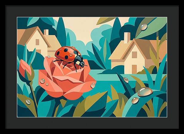 Ladybug On A Rose