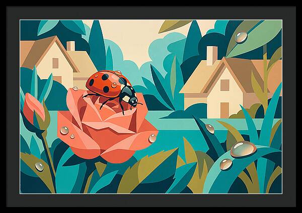 Ladybug On A Rose