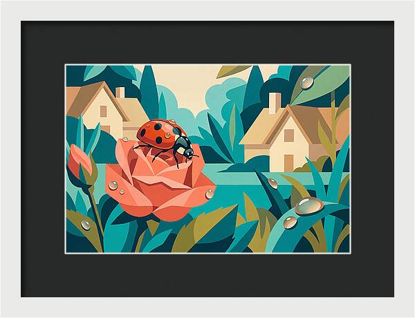 Ladybug On A Rose