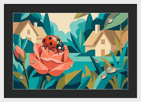 Ladybug On A Rose