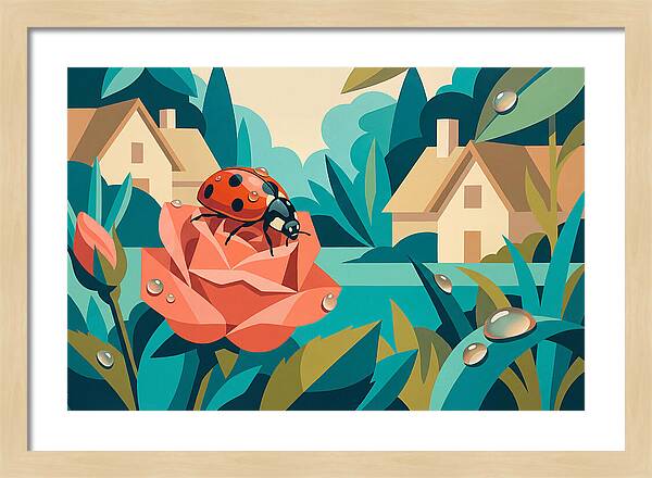 Ladybug On A Rose