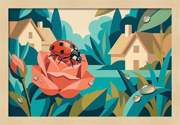 Ladybug On A Rose