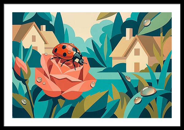 Ladybug On A Rose