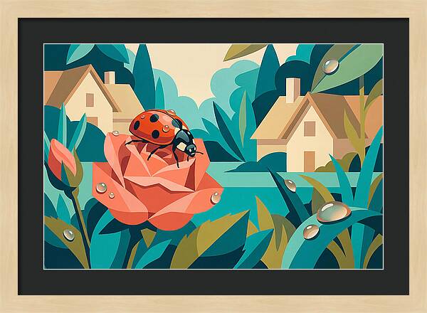Ladybug On A Rose
