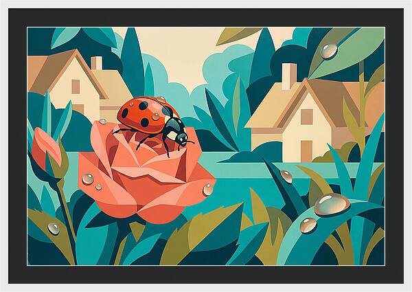 Ladybug On A Rose