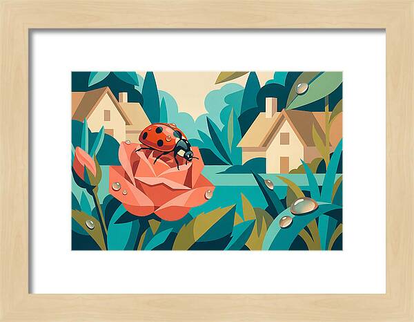 Ladybug On A Rose