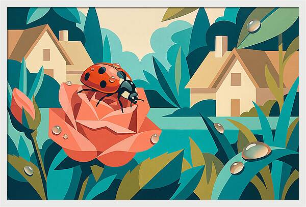 Ladybug On A Rose