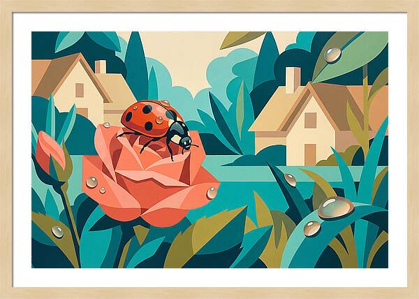 Ladybug On A Rose