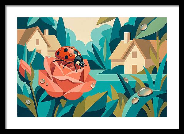 Ladybug On A Rose