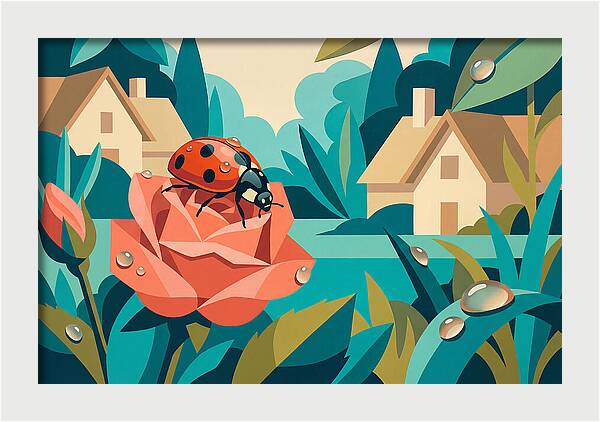 Ladybug On A Rose