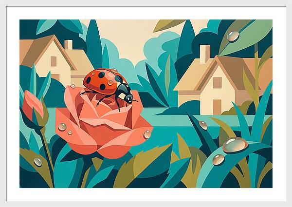 Ladybug On A Rose
