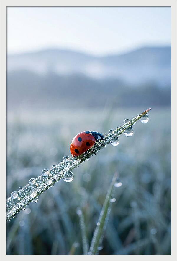 Ladybug On Morning Dew