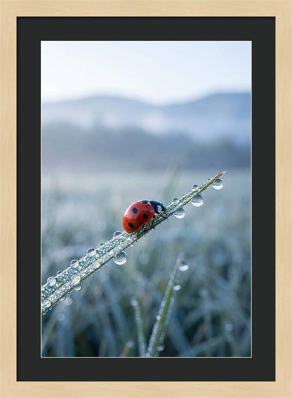 Ladybug On Morning Dew