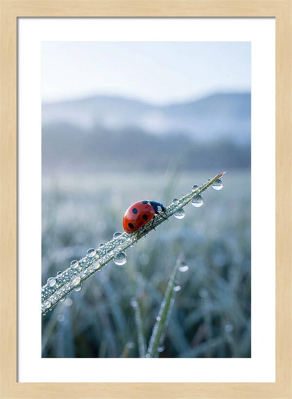 Ladybug On Morning Dew