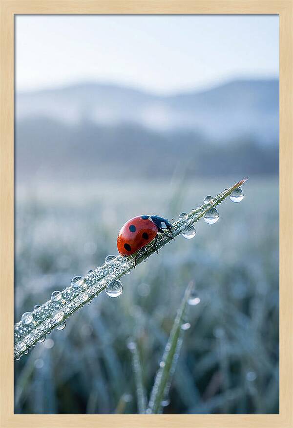 Ladybug On Morning Dew