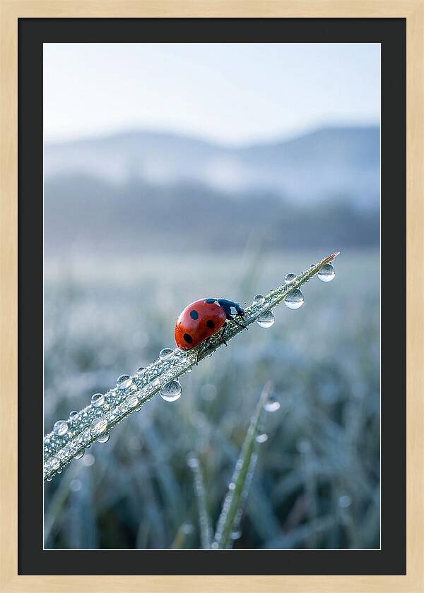 Ladybug On Morning Dew