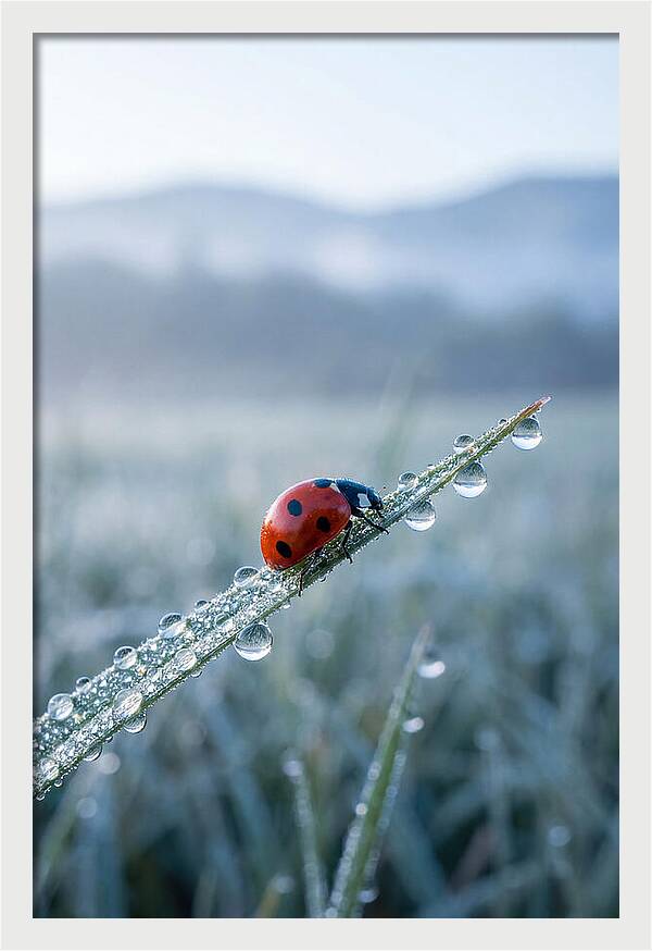 Ladybug On Morning Dew