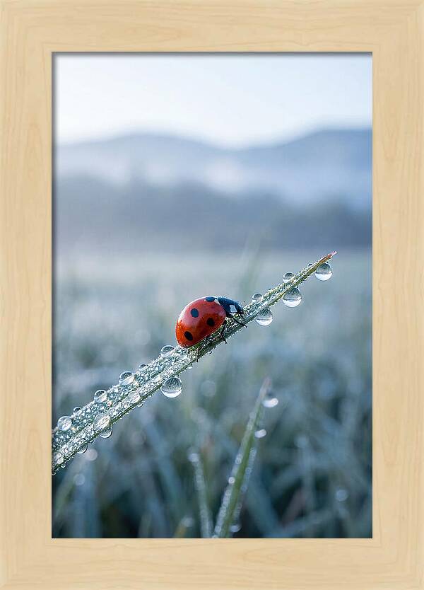 Ladybug On Morning Dew