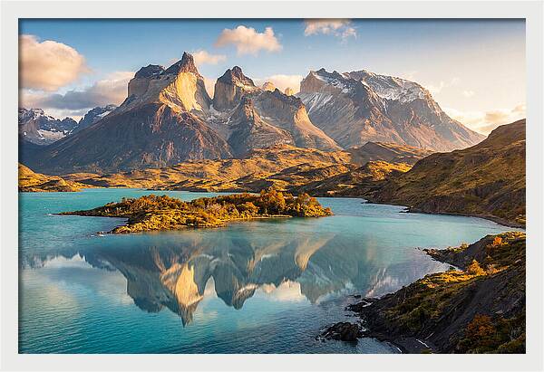 Lago Pehoe Reflections At Sunrise