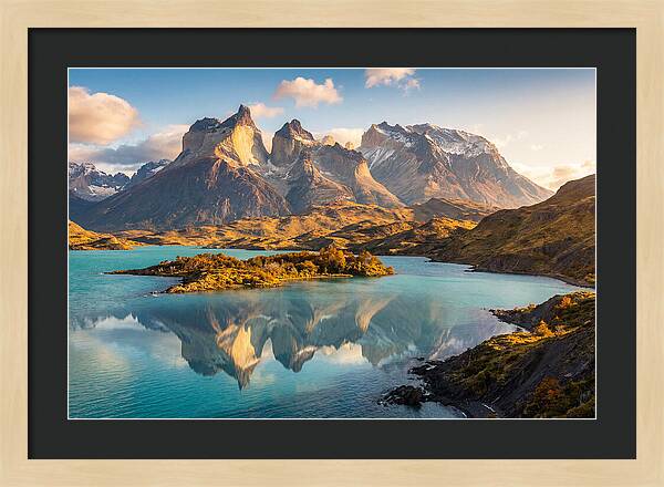 Lago Pehoe Reflections At Sunrise