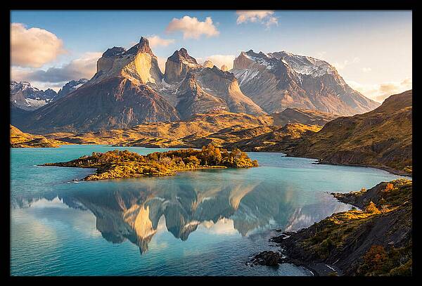 Lago Pehoe Reflections At Sunrise