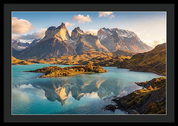 Lago Pehoe Reflections At Sunrise