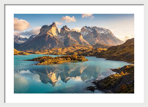 Lago Pehoe Reflections At Sunrise
