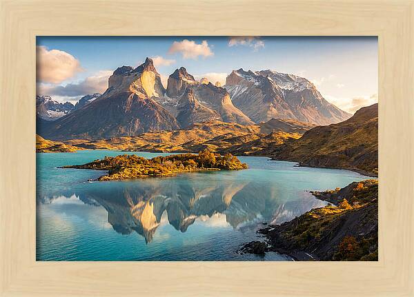 Lago Pehoe Reflections At Sunrise