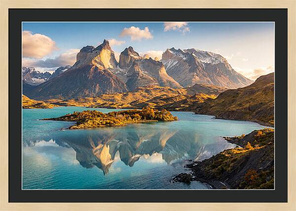 Lago Pehoe Reflections At Sunrise