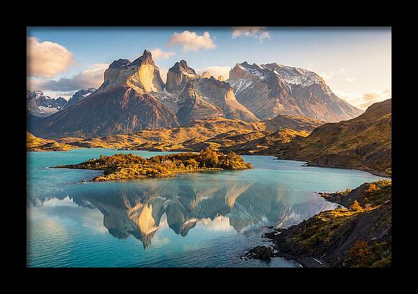 Lago Pehoe Reflections At Sunrise