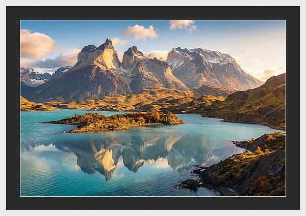 Lago Pehoe Reflections At Sunrise
