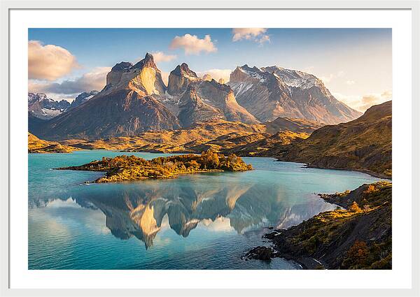 Lago Pehoe Reflections At Sunrise
