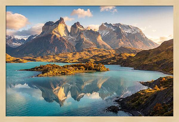 Lago Pehoe Reflections At Sunrise