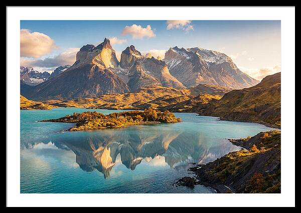 Lago Pehoe Reflections At Sunrise