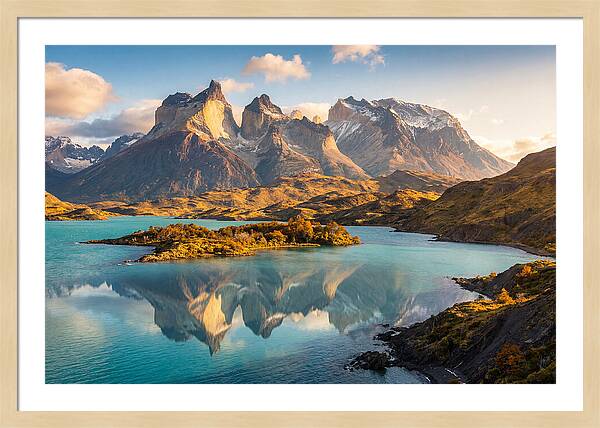Lago Pehoe Reflections At Sunrise