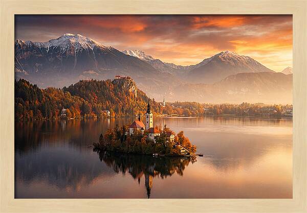 Lake Bled Serenity At Dusk