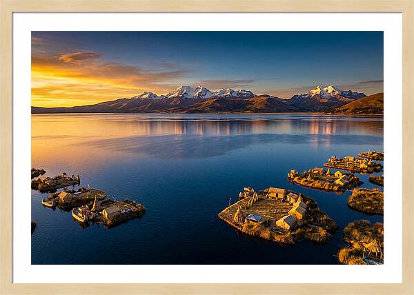 Lake Titicaca At Golden Hour