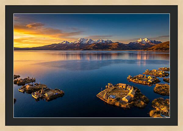 Lake Titicaca At Golden Hour