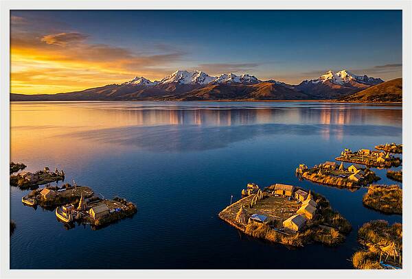 Lake Titicaca At Golden Hour