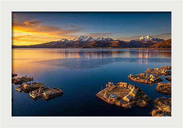 Lake Titicaca At Golden Hour