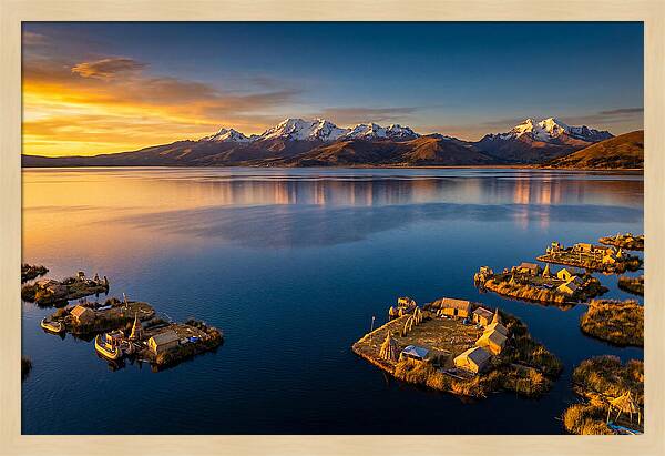 Lake Titicaca At Golden Hour