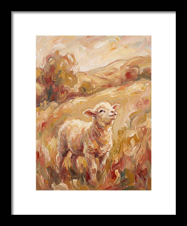 Lamb In A Serene Landscape