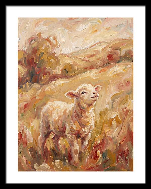 Lamb In A Serene Landscape