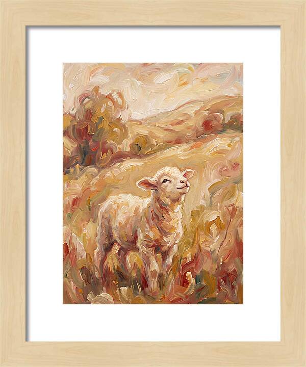 Lamb In A Serene Landscape