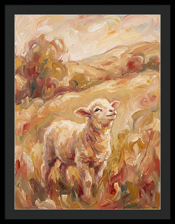 Lamb In A Serene Landscape