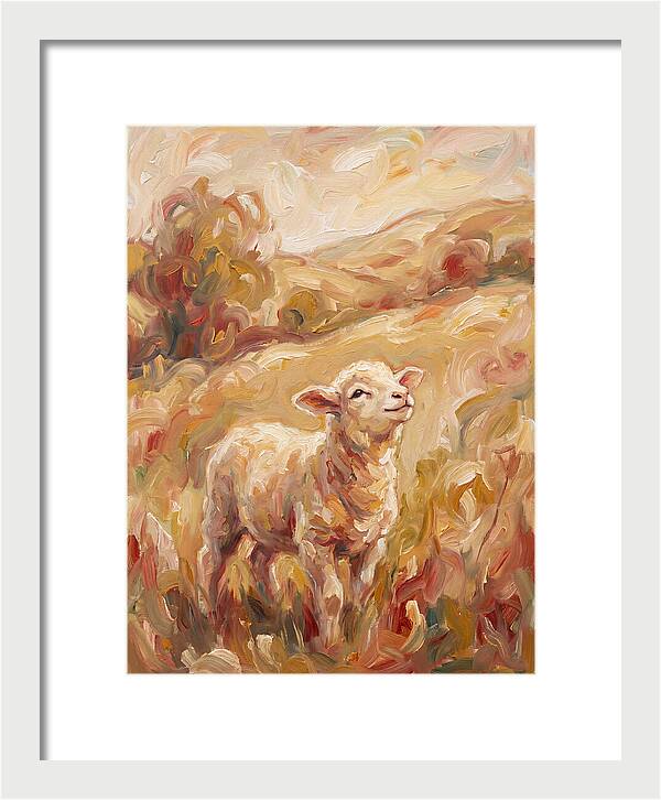 Lamb In A Serene Landscape