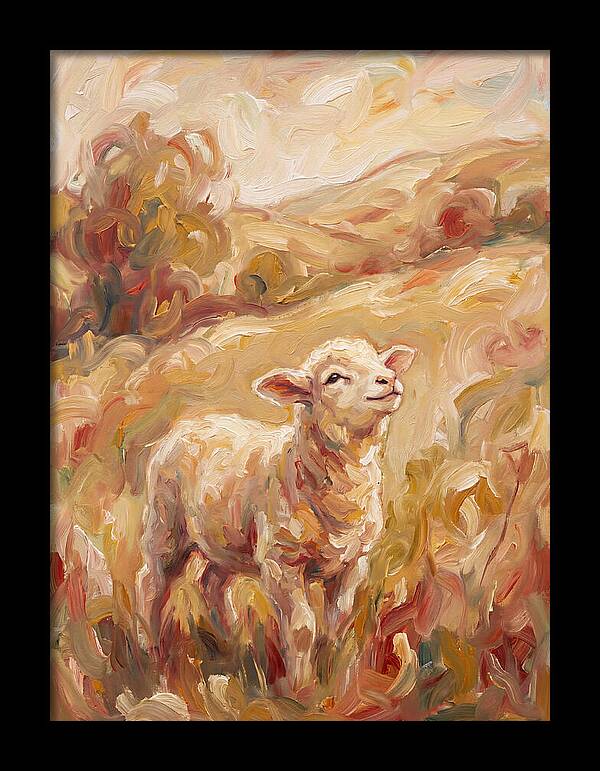 Lamb In A Serene Landscape