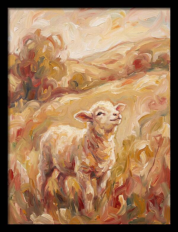 Lamb In A Serene Landscape