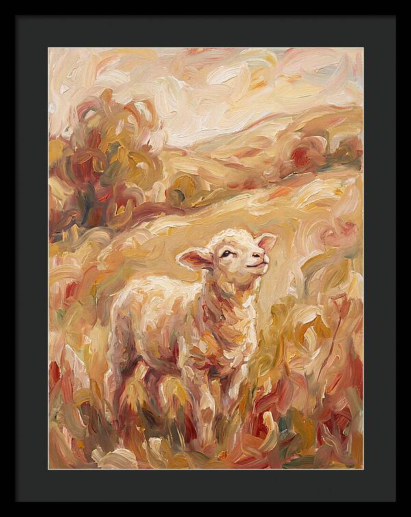 Lamb In A Serene Landscape