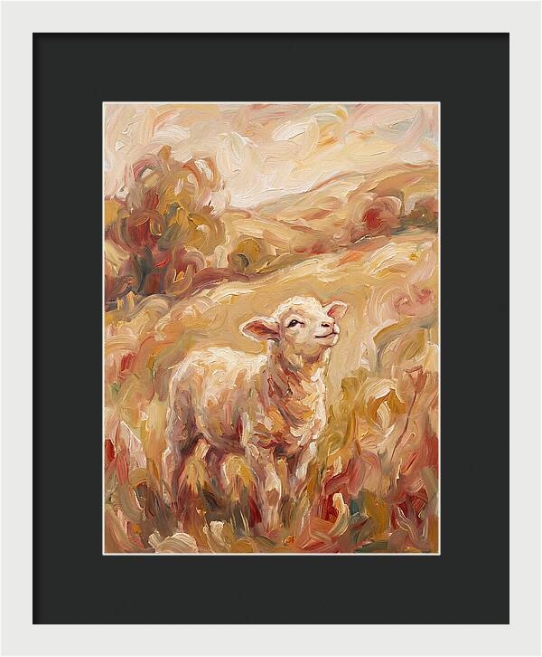 Lamb In A Serene Landscape